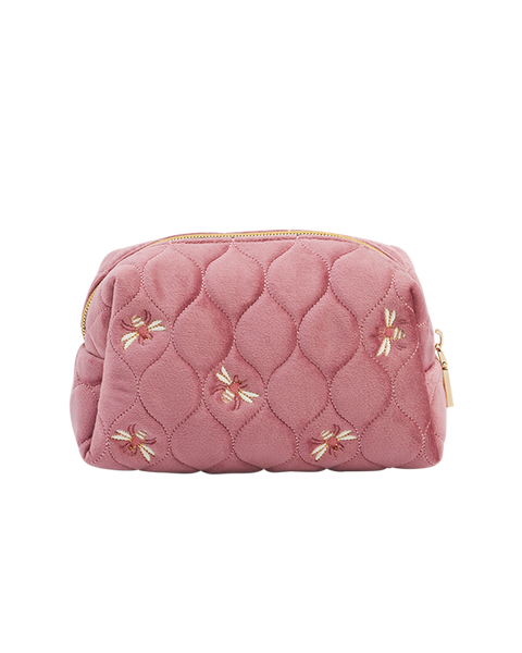 Embroidered Bee Cosmetic Pouch