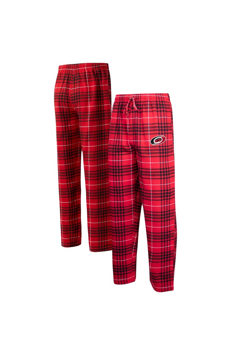 CONCEPTS SPORT Men's Concepts Sport Red/Black Carolina Hurricanes Concord Flannel Sleep Pants, Main, color, 