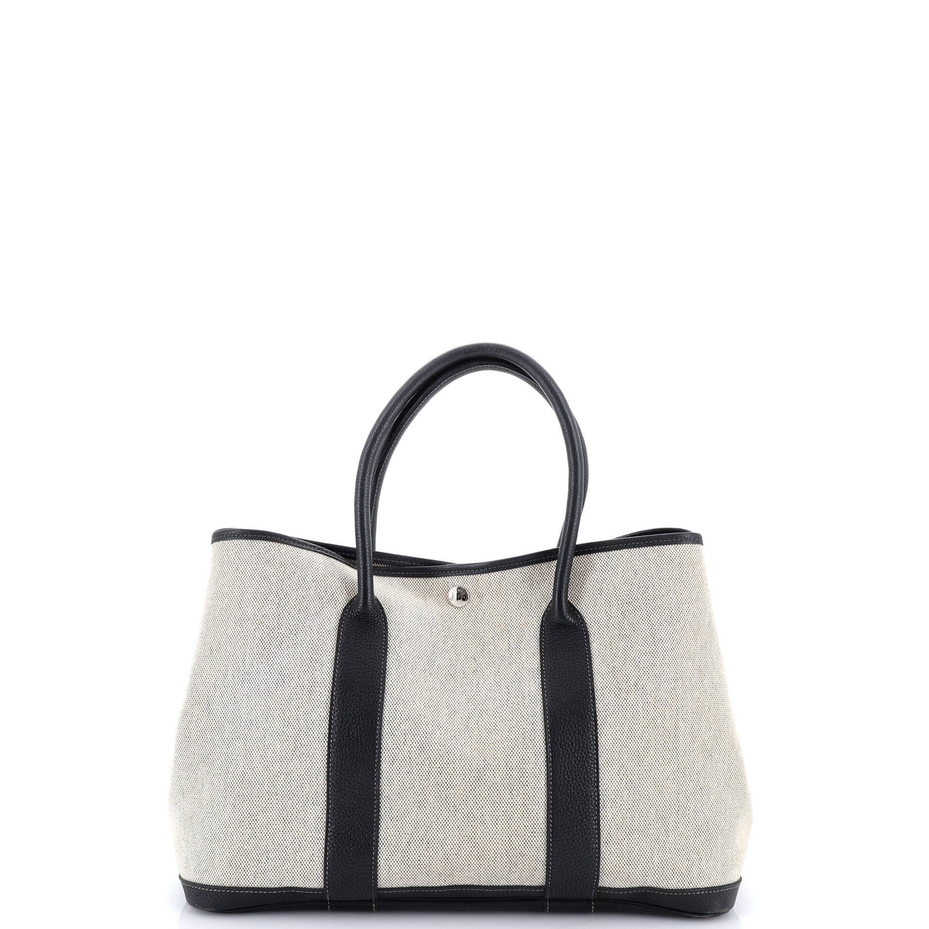 Pre-Owned Hermes Garden Party Tote Toile and Leather 36, Alternate, color, 