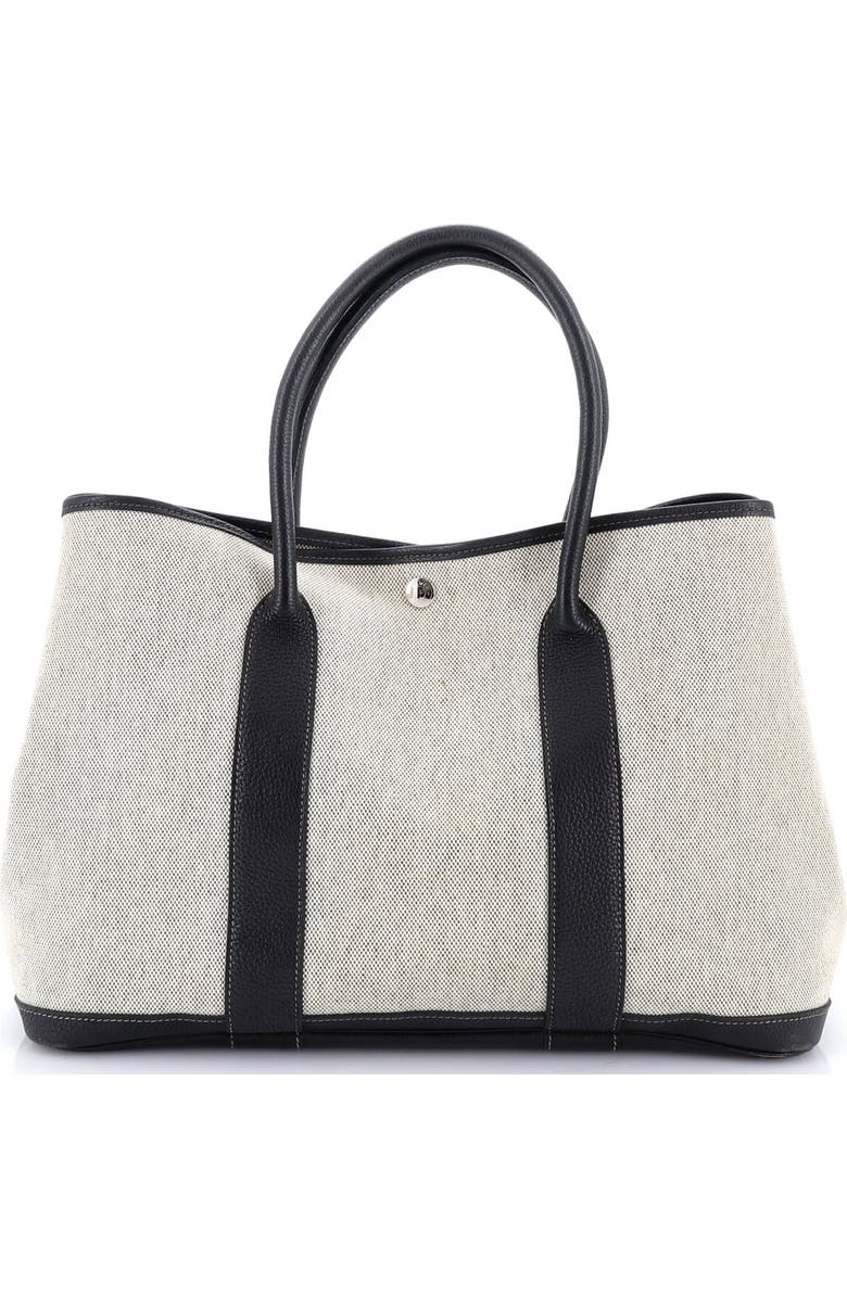 Pre-Owned Hermes Garden Party Tote Toile and Leather 36, Alternate, color,