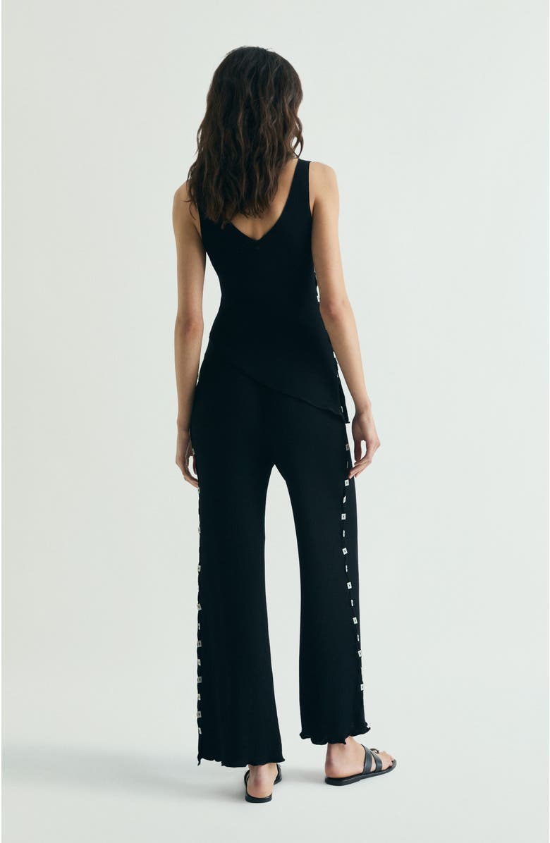 Scalpers Buttons Knit Pant, Alternate, color, Black