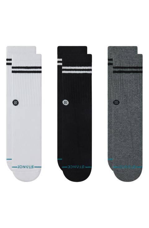 Core 3-Pack Cotton Blend Crew Socks