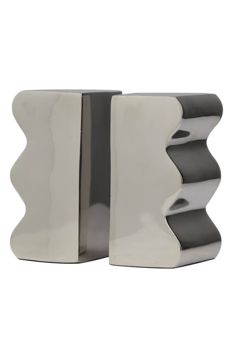 The Novogratz Curvy Aluminum Bookends