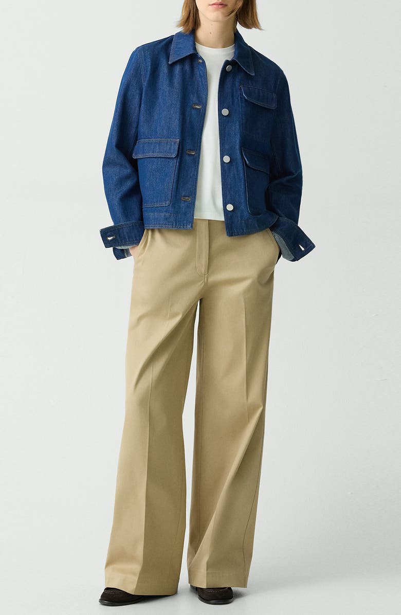 Theory Classic Stretch Cotton Pants, Alternate, color, Trench