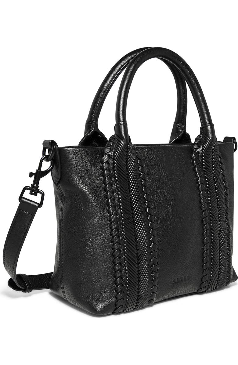 AIMEE All For Love French Leather Tote, Alternate, color, Black