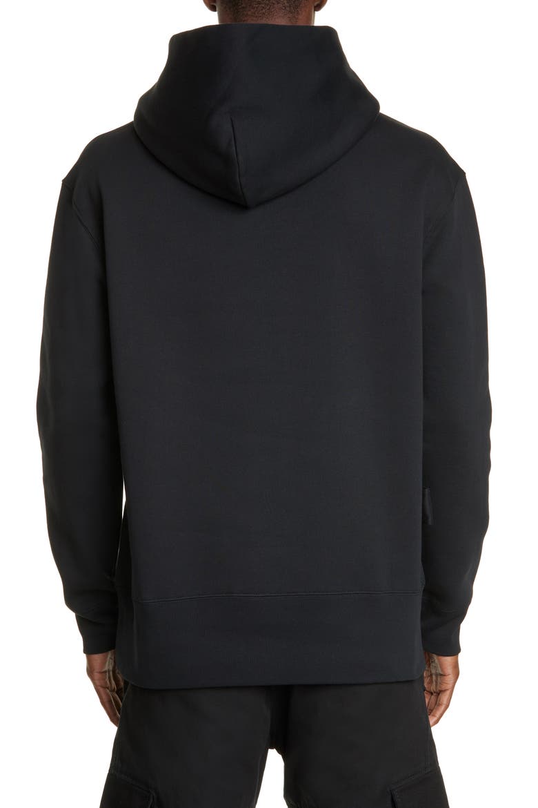 Logo Cotton Blend Hoodie, Alternate, color, NERO