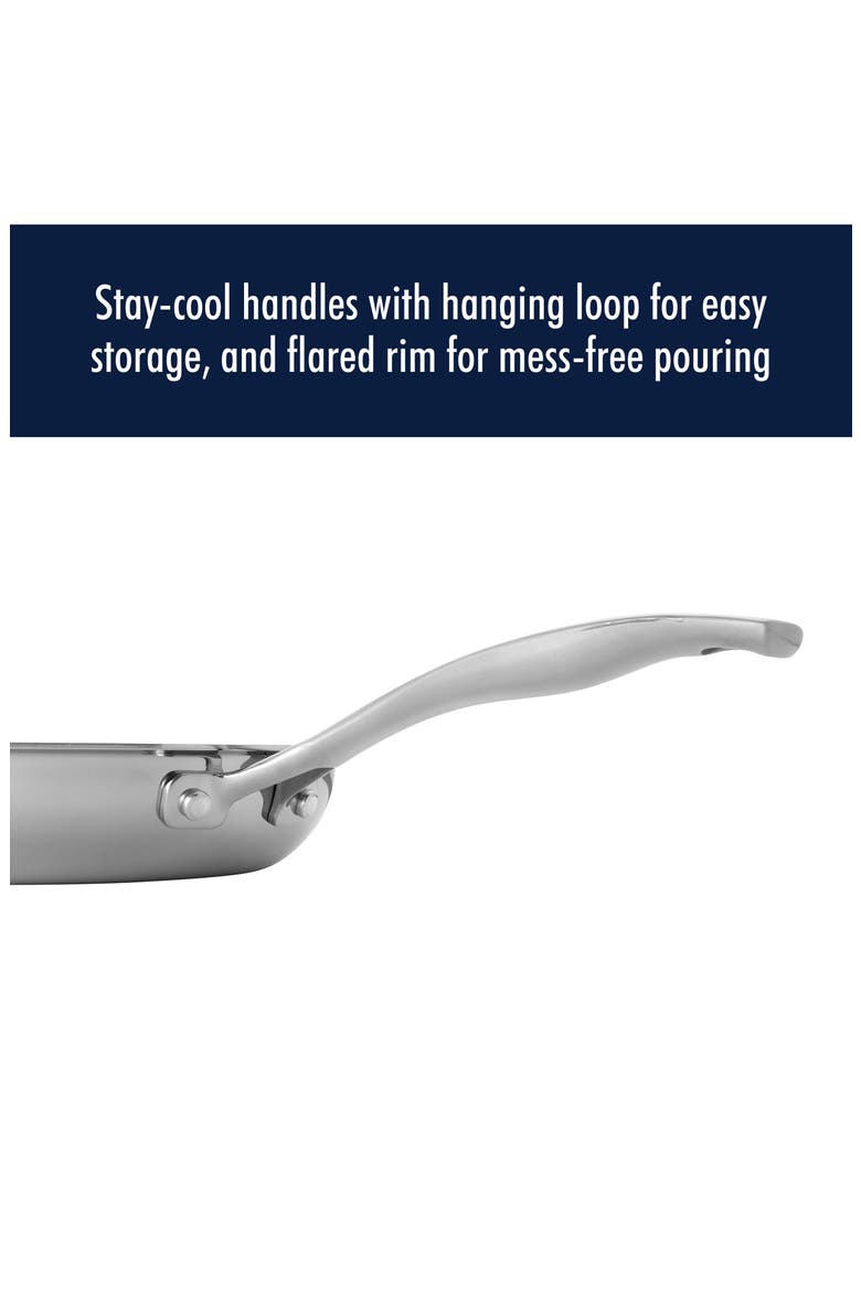 Clad H3 Two-Piece Ceramic Frying Pan & Lid, Alternate, color, SILVER