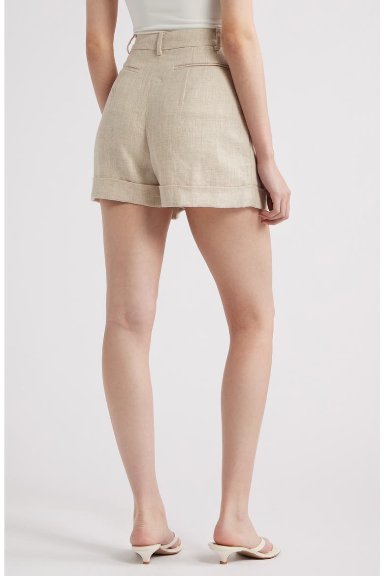 Hardy Cuffed Linen Shorts, Alternate, color, NATURAL