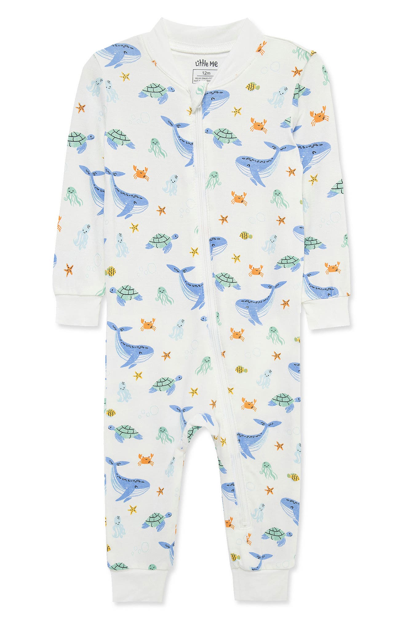 Little Me Ocean Zip Footie