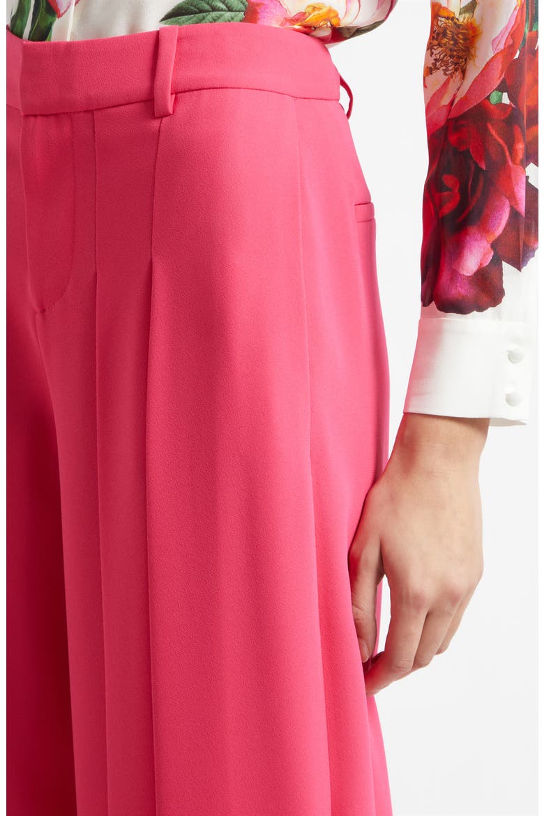 Blaire Pleated High Waist Wide Leg Pants, Alternate, color, DEEP PINK
