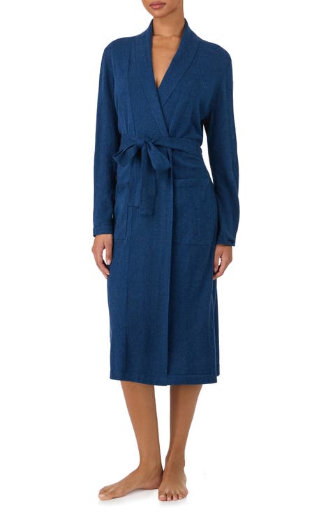 Sweater Knit Monogram Cotton & Cashmere Robe