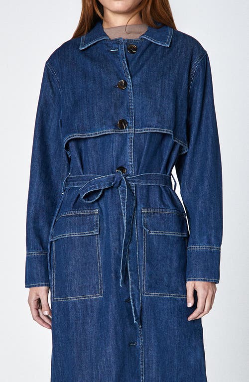 Unpublished Suki Denim Trench Coat In Exhale