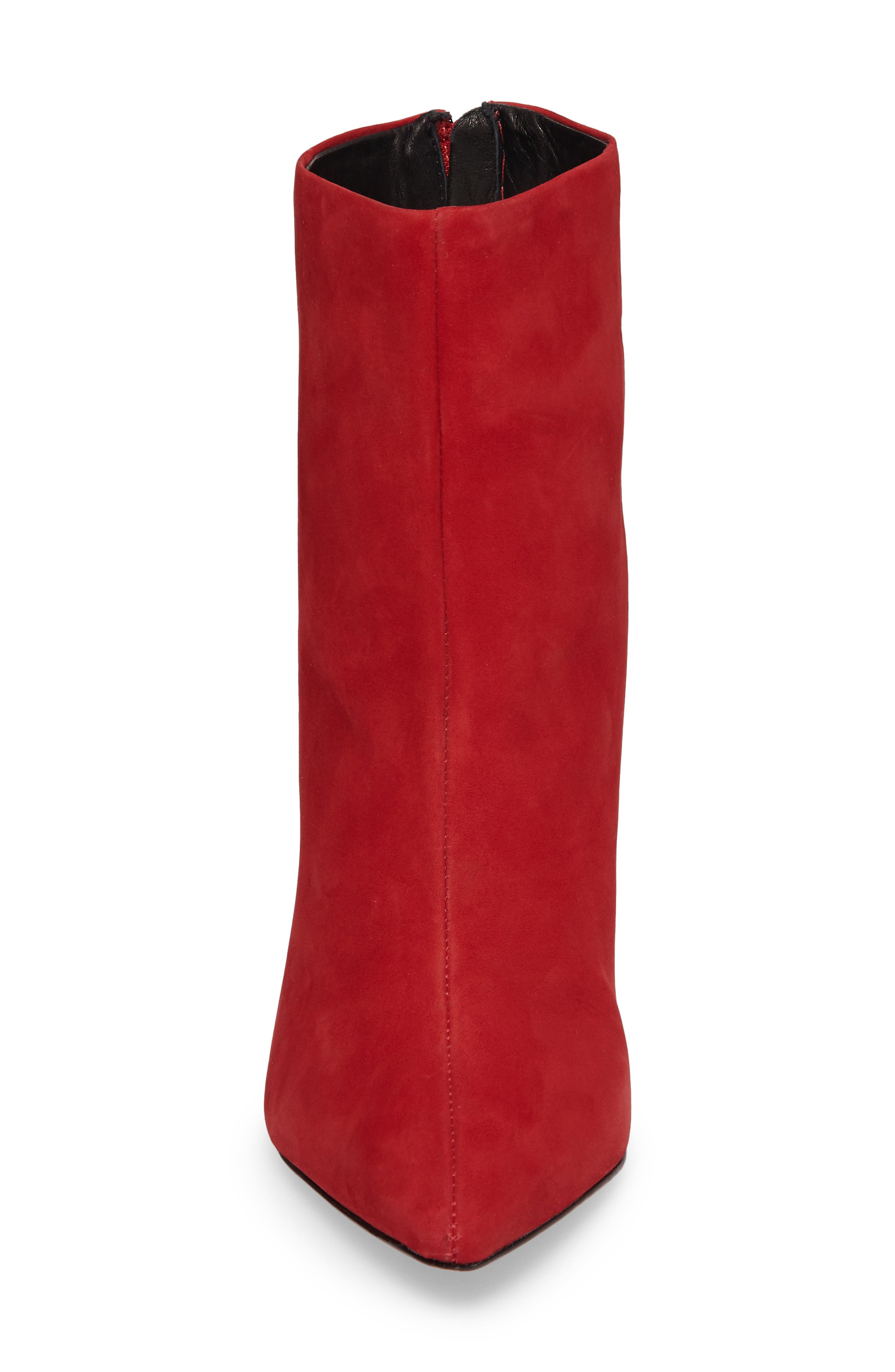 Ginny Pointy Toe Bootie, Alternate, color, SCARLET NUBUCK LEATHER