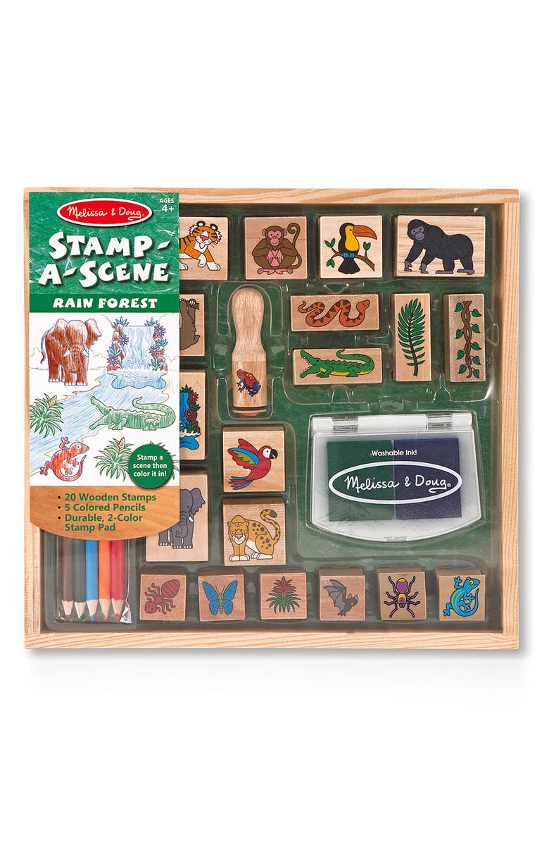 Melissa & Doug 'Stamp-A-Scene - Rain Forest' Stamp Set, Alternate, color,