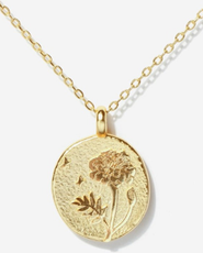 Little Sky Stone Gold Birth Flower Necklace