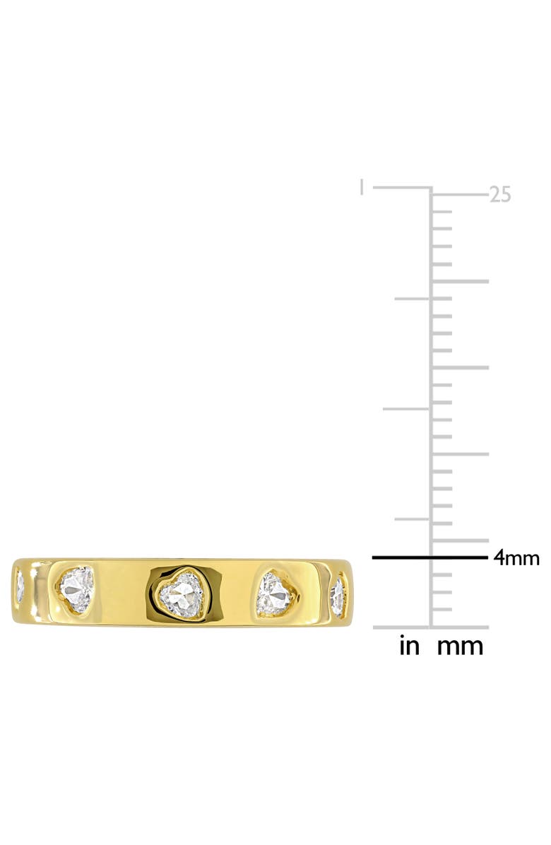 Julianna B. Lab-Created Gemstone Heart Eternity Ring, Alternate, color, White Sapphire