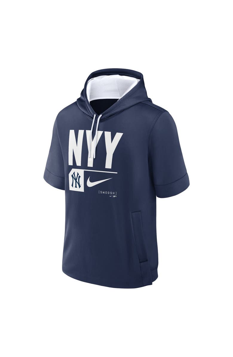 Nike Men's Nike Navy New York Yankees Tri Code Lockup Short Sleeve Pullover Hoodie, Alternate, color, Navy