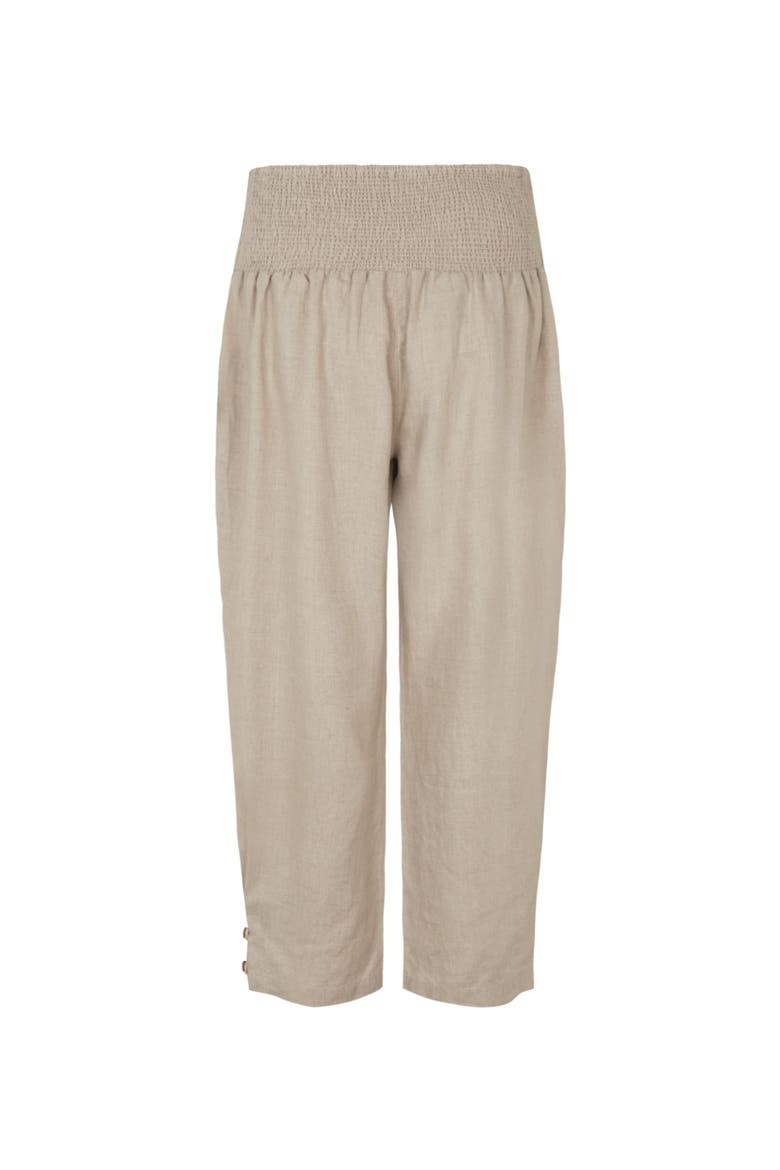 Mapenna Cropped Linen Trousers, Alternate, color, Natural