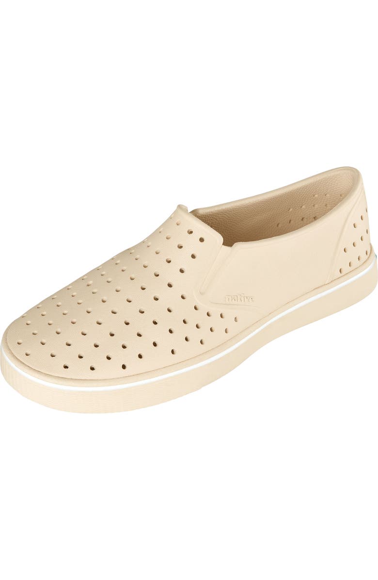 Native Shoes Mile Perforated Slip On Sneaker, Main, color, Bone White/ Bone White