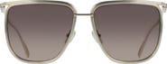 FERRAGAMO 58mm Gradient Modified Rectangular Sunglasses