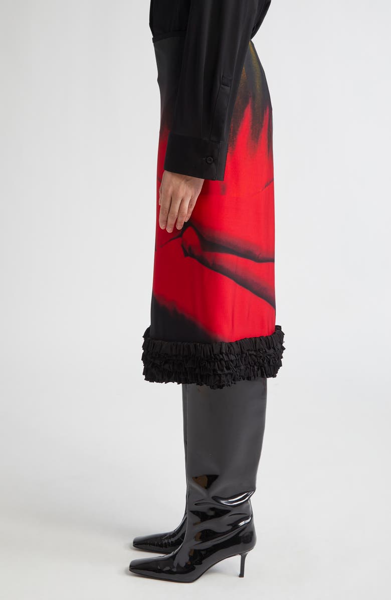 Jil Sander Print Satin Skirt, Alternate, color, 