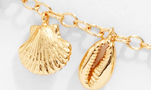 Nest Jewelry Tiny Shells Charm Anklet In Gold