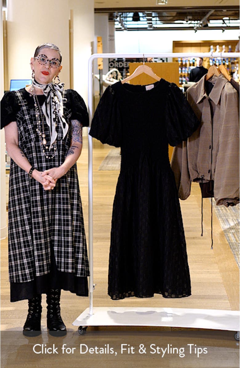 Tahia Textured Midi Dress, sales video thumbnail