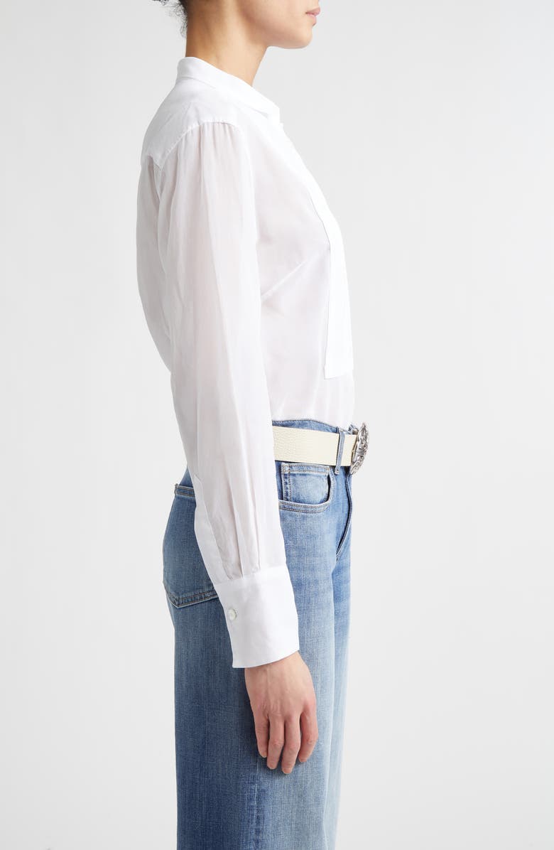 Eleventy Cotton Poplin Tuxedo Shirt, Alternate, color, 01 White