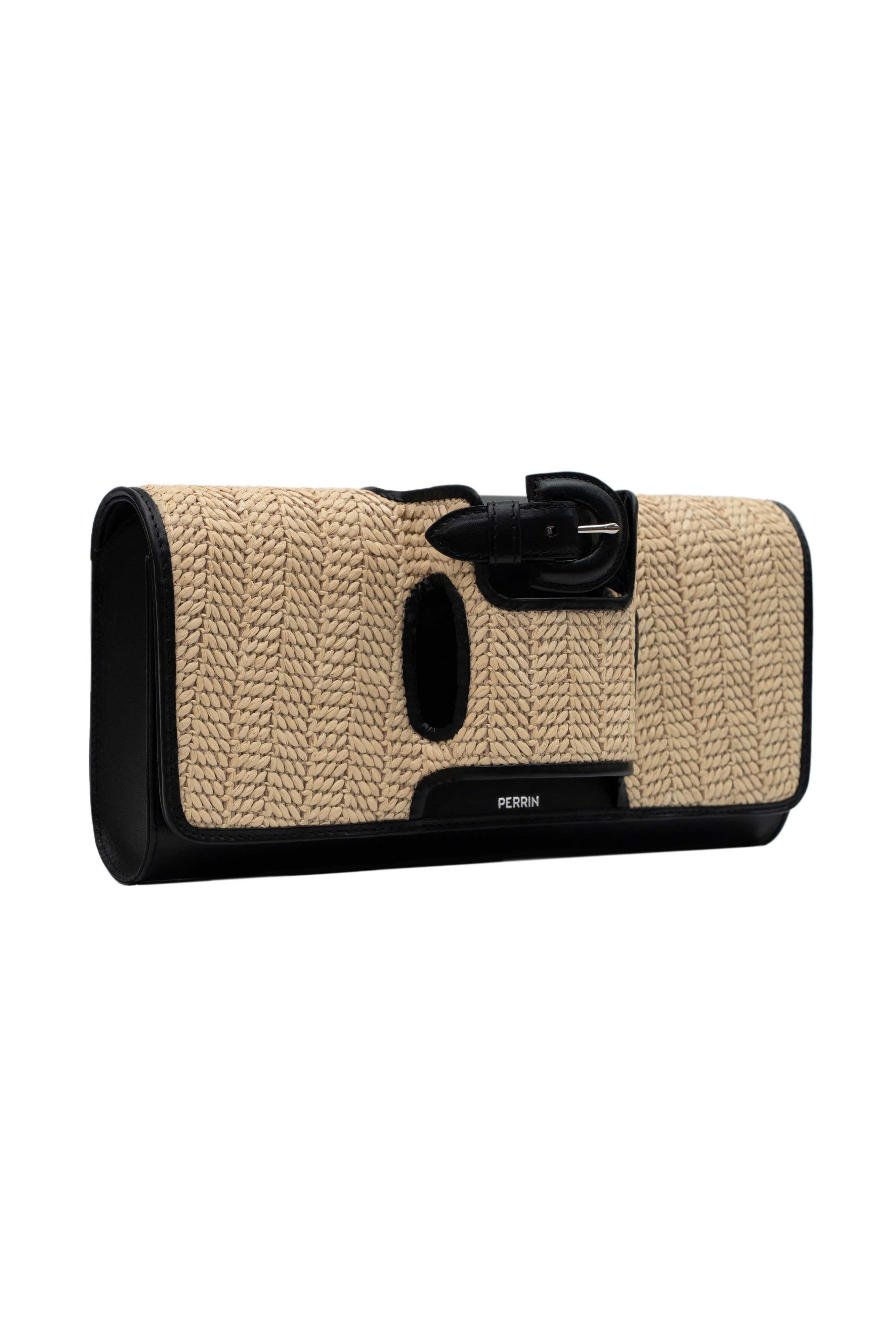 PERRIN PARIS La Parisienne Clutch Raphia, Alternate, color, 