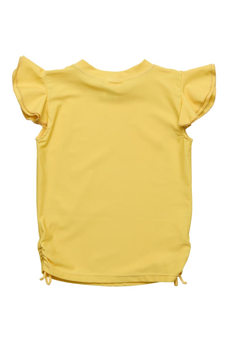 Kids' Marigold Flutter Sleeve Rashguard, Alternate, color, YELLOW