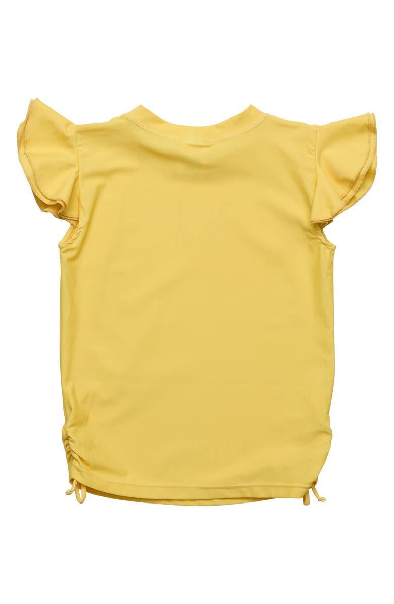 Snapper Rock Kids' Marigold Flutter Sleeve Rashguard, Alternate, color, Yellow
