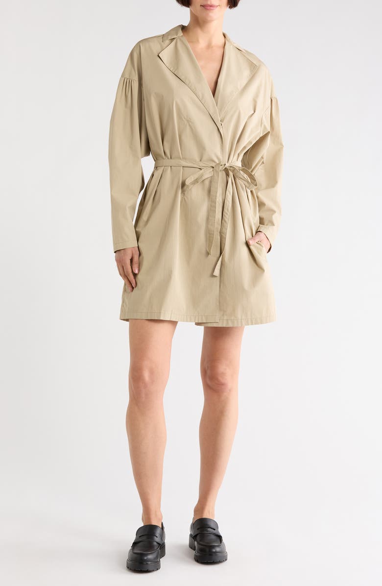 Longchamp Long Sleeve Trench Minidress, Main, color,