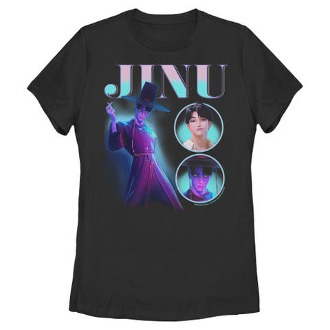 Women's KPop Demon Hunters Jinu Saja Boy Collage  Graphic T-Shirt