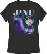 KPop Demon Hunters Women's KPop Demon Hunters Jinu Saja Boy Collage  Graphic T-Shirt