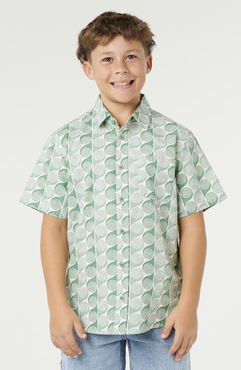 Kids' Artist of the Search Yardy Short Sleeve Button-Up Shirt (Big Kid)