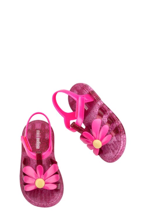 Mini Melissa Kids' Hip Bloomy Ankle Strap Sandal In Pink