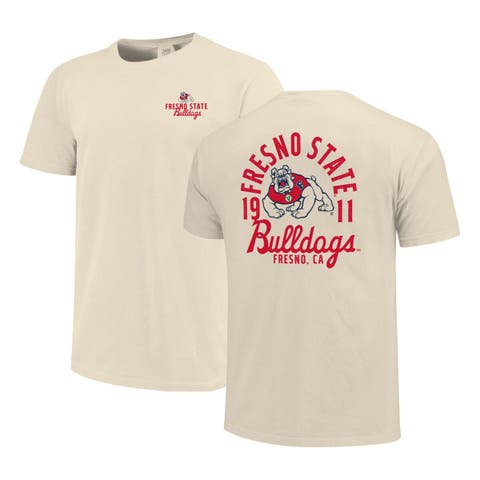Men's Cream Fresno State Bulldogs Comfort Colors Mascot Overlay T-Shirt