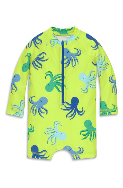 Long Sleeve One-Piece Rashguard Swimsuit (Baby)