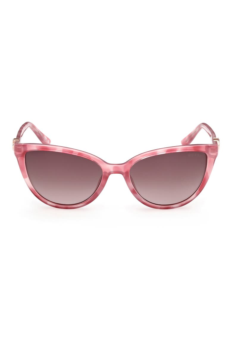 Cat Eye Sunglasses, Main, color, PINK / GRADIENT BROWN