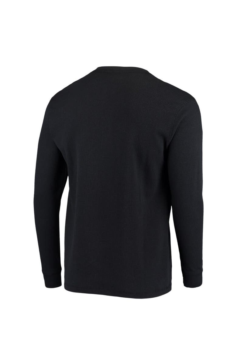 DUNBROOKE Men's Dunbrooke Black Baltimore Ravens Logo Maverick Thermal Henley Long Sleeve T-Shirt, Alternate, color, 