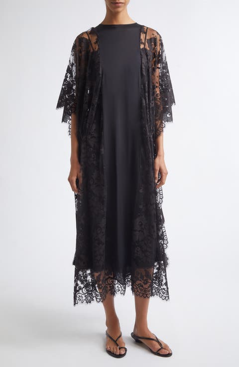 Valiant Silk & Lace Midi Dress