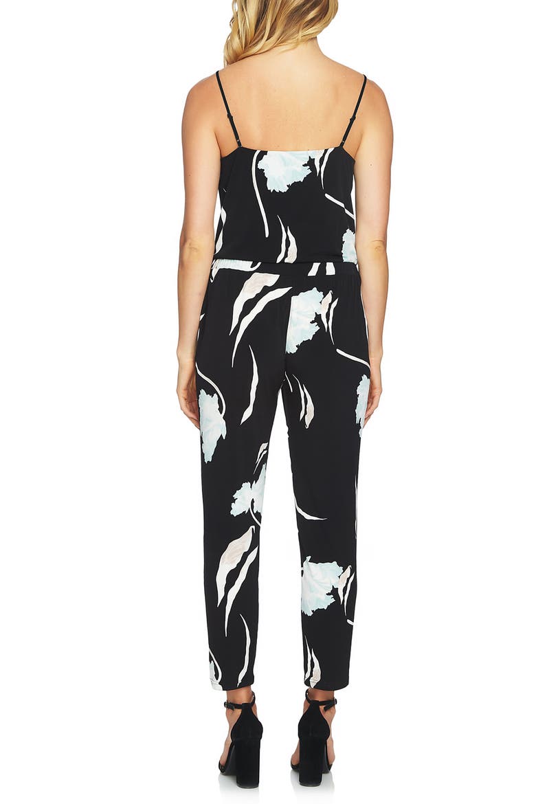 Floral Ankle Jumpsuit, Alternate, color, MINT LEAF