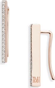 Monica Vinader Naida Diamond Climber Earrings