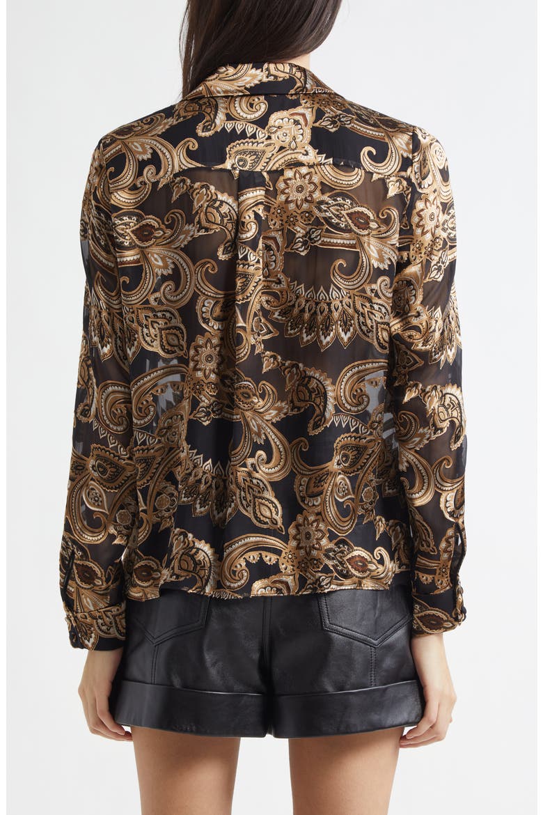 Eloise Paisley Woven Shirt, Alternate, color, SPRING PAISLEY BLACK