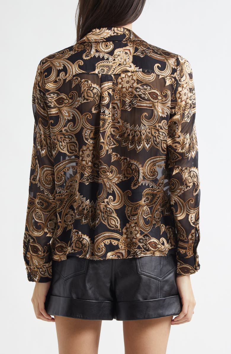 Alice + Olivia Eloise Paisley Woven Shirt, Alternate, color,