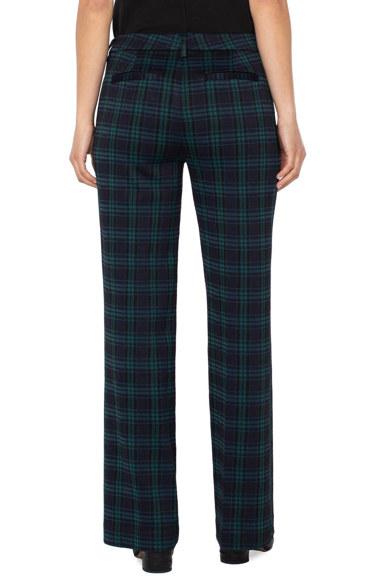 Liverpool Los Angeles Kelsey Plaid Wide Leg Pants, Alternate, color, Black Watch Plaid