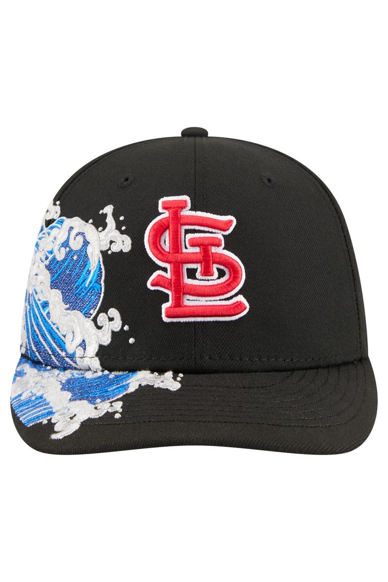 Men's New Era  Black St. Louis Cardinals Surf 59FIFTY Fitted Hat, Alternate, color, Black