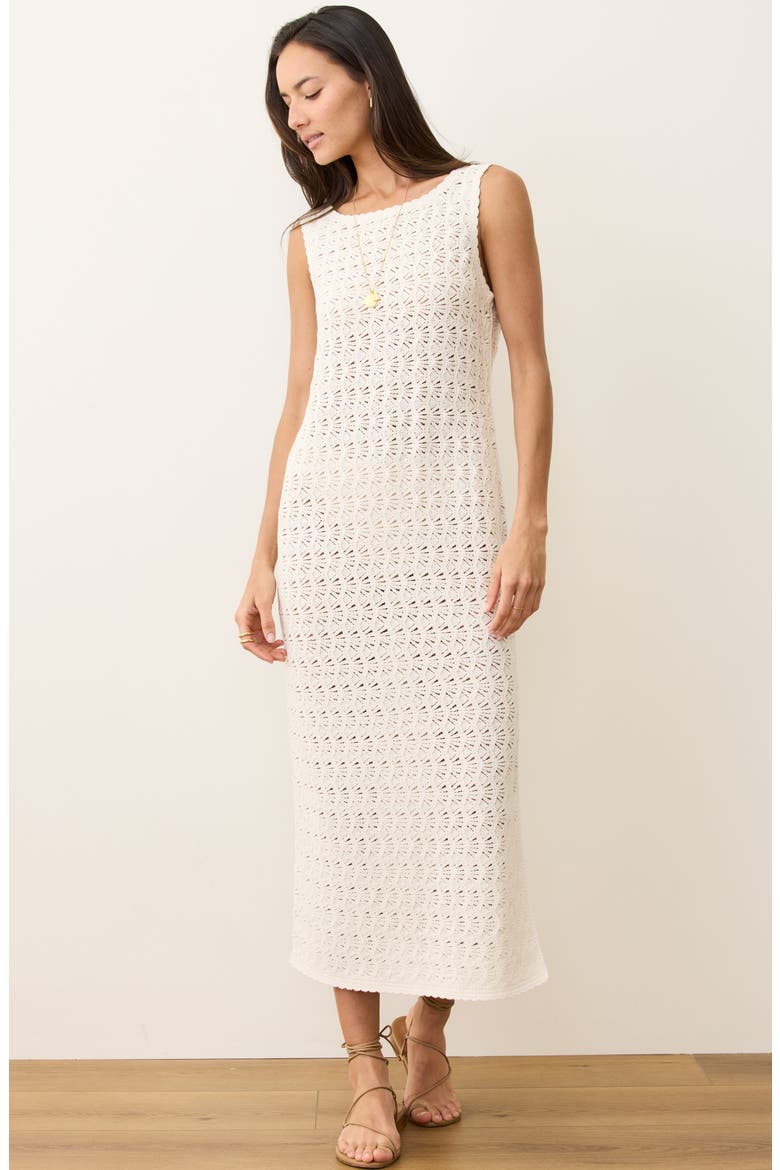 Mirage Open Stitch Maxi Sweater Dress, Alternate, color, CREAM