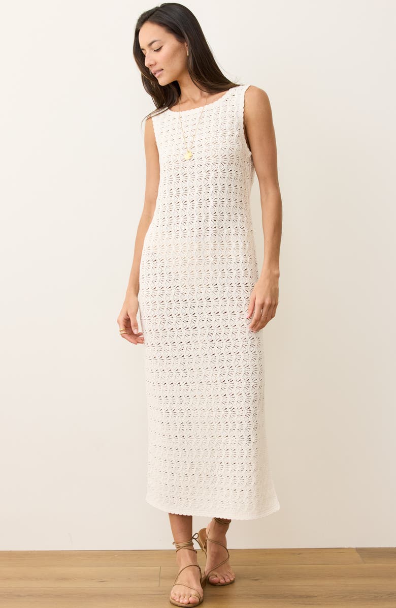 Marine Layer Mirage Open Stitch Maxi Sweater Dress, Alternate, color, 