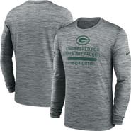 Nike Men's Nike Gray Green Bay Packers Sideline Velocity Performance Long Sleeve T-Shirt